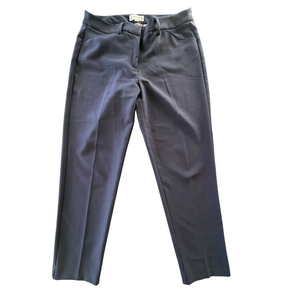 Nanette Lepore Pants - Nanette Lepore Slim Fit Ankle Pants Women 10 Navy Professional Minimalist Career